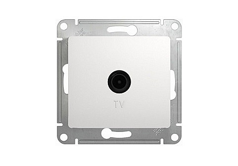Механизм розетки TV 1-м Glossa белый
